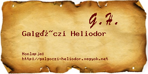 Galgóczi Heliodor névjegykártya